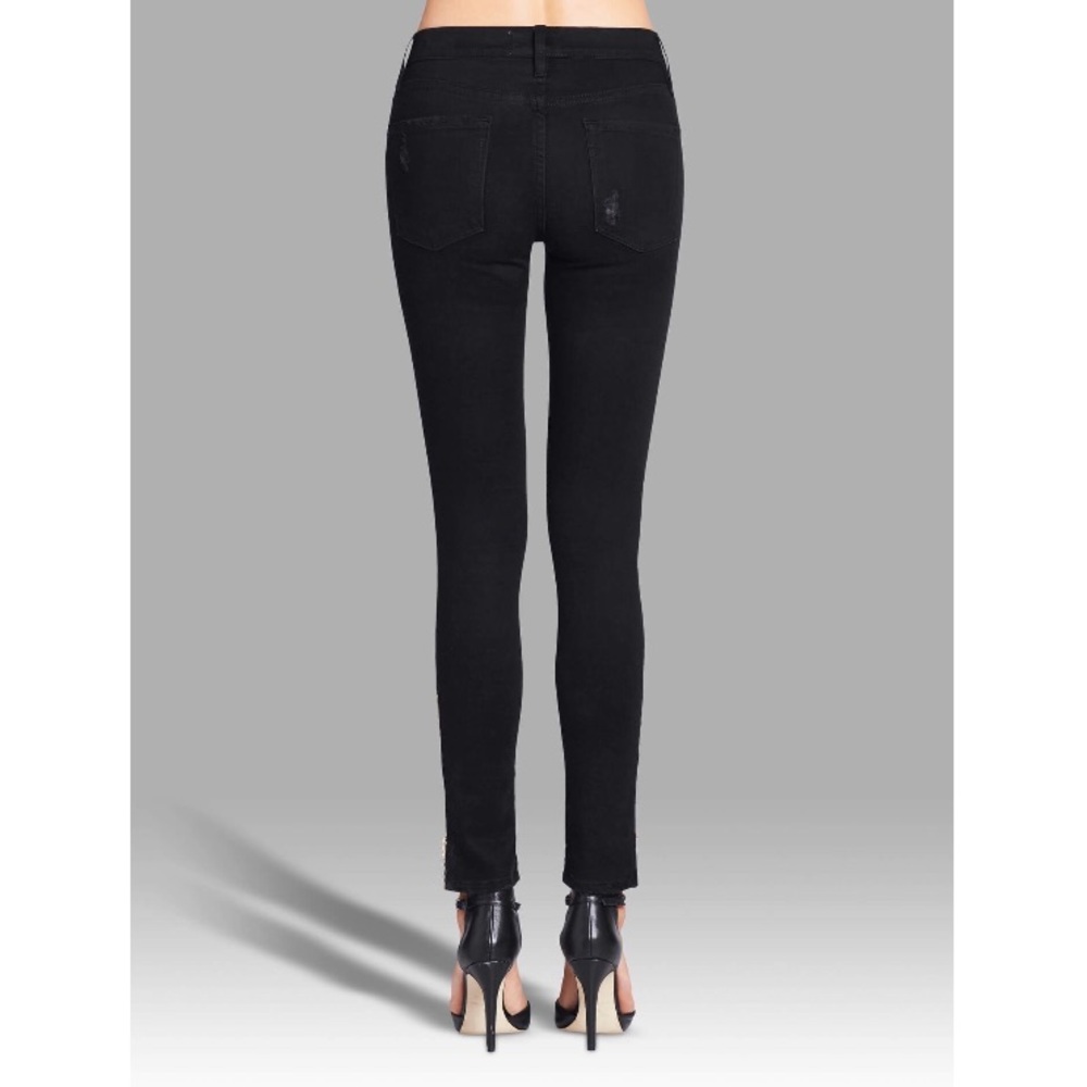 ✨NWT✨ Frame Denim Le Skinny De Jeanne Zip Black - Picture 3 of 4